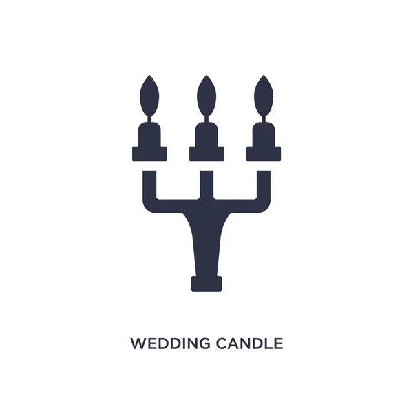 Ícone de vela de casamento no fundo branco. Elemento simples illustra — Vetor de Stock