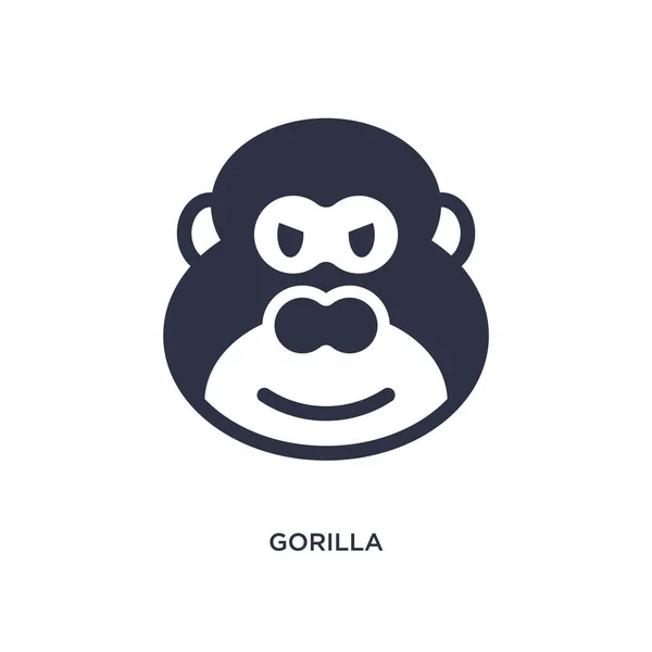 Gorilla icon on white background. Simple element illustration fr — Stock Vector