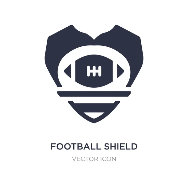 Escudo de fútbol icono sobre fondo blanco. Elemento simple illustr — Vector de stock