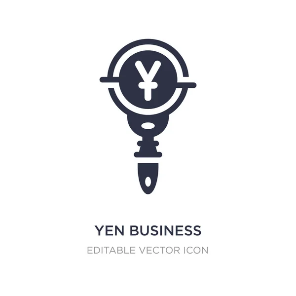 yen business search icon on white background. Simple element ill