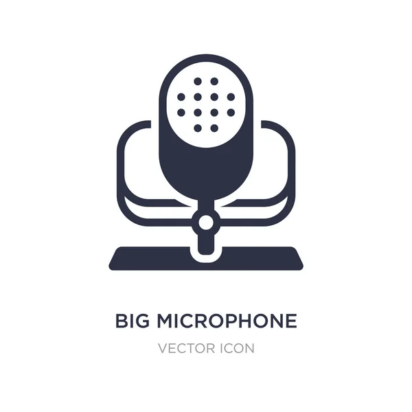 Ícone de microfone grande no fundo branco. Elemento simples illustra — Vetor de Stock