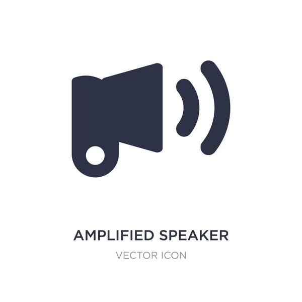 Amplified speaker icon on white background. Simple element illus — Stock Vector