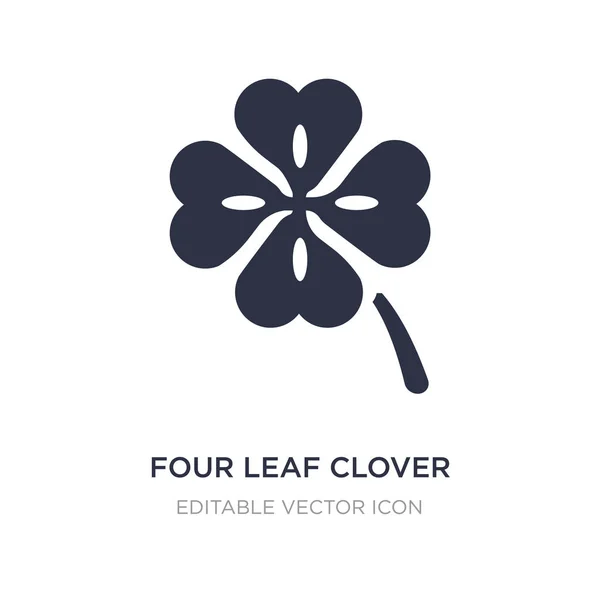 白い背景に四つ葉のクローバー アイコン。単純な要素のイラスト — ストックベクタ