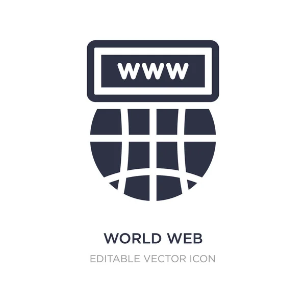 World Web-Symbol auf weißem Hintergrund. einfache Elementillustration — Stockvektor