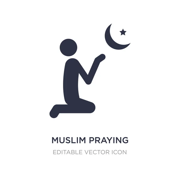 Muslim praying icon on white background. Simple element illustra — Stock Vector
