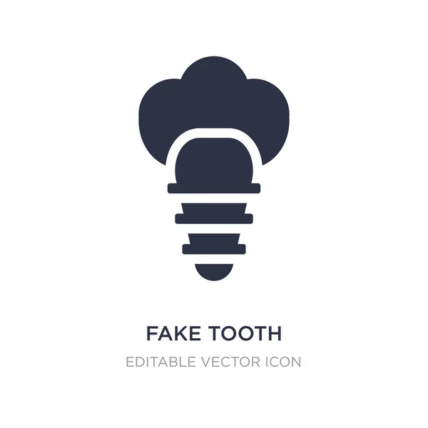 Fake Zahn Symbol auf weißem Hintergrund. einfache Elementillustration — Stockvektor