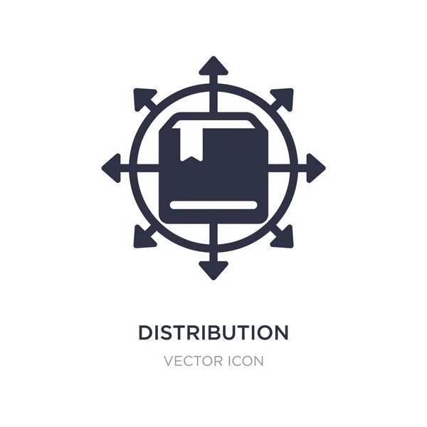 Icône de distribution sur fond blanc. Élément simple illustrati — Image vectorielle