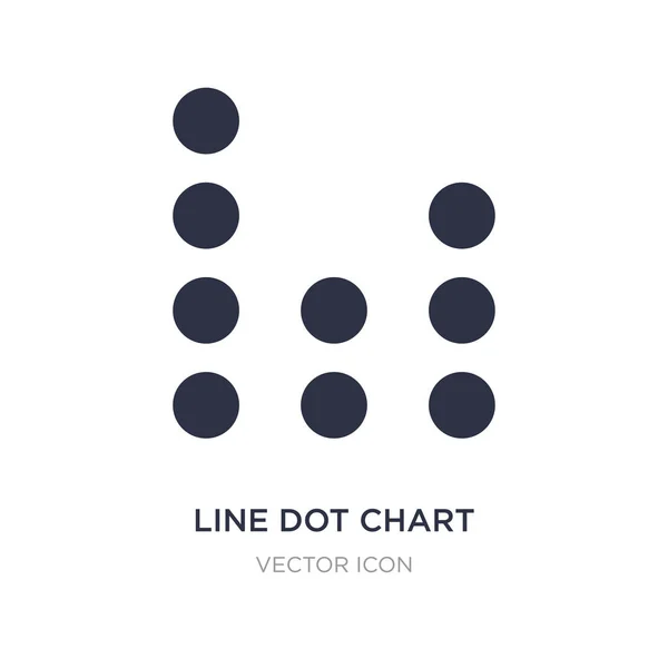 Línea punto icono gráfico sobre fondo blanco. Elemento simple illustra — Vector de stock