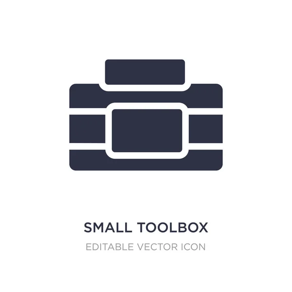 Kleine Toolbox icoon op witte achtergrond. Eenvoudig element illustreren — Stockvector