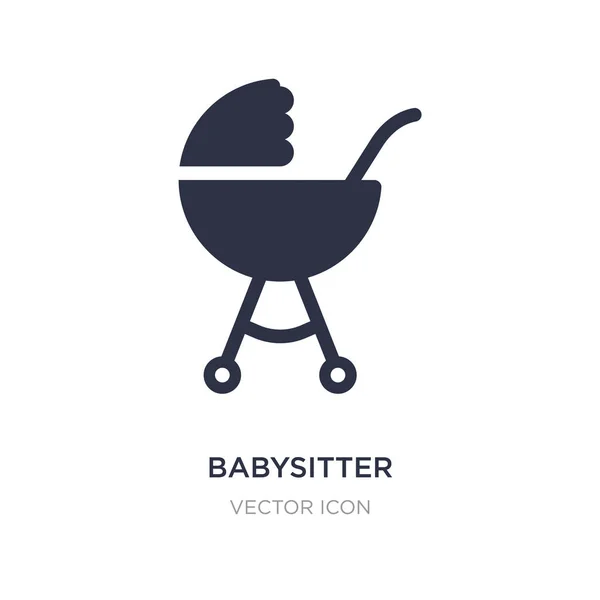 Babysitter-Symbol auf weißem Hintergrund. einfache Elementillustration — Stockvektor