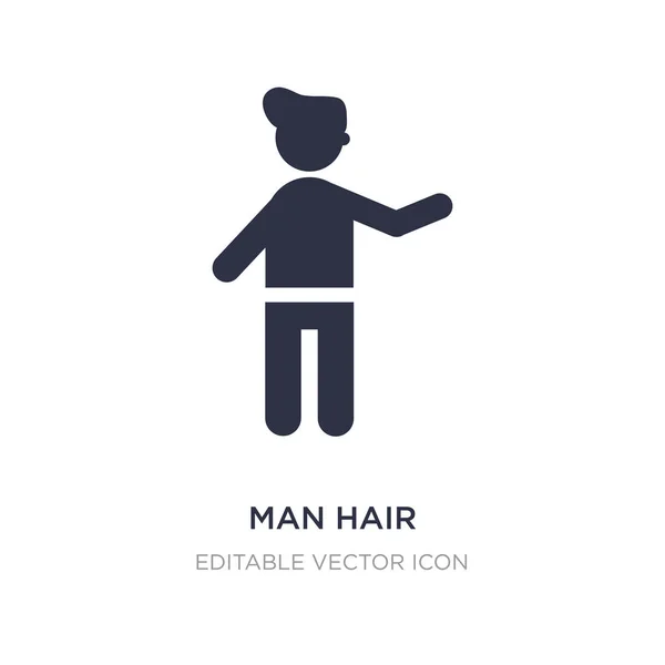 Hombre icono de pelo sobre fondo blanco. Elemento simple ilustración f — Archivo Imágenes Vectoriales
