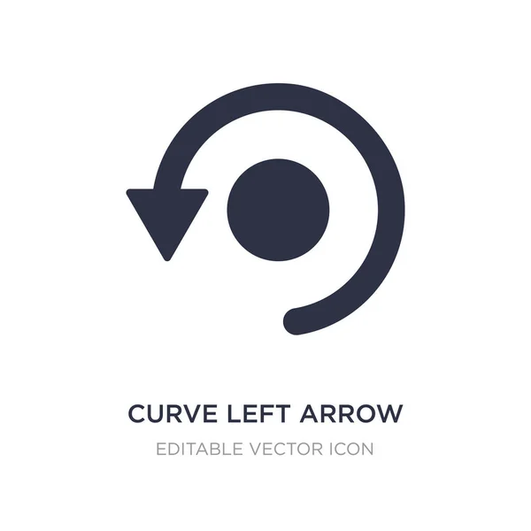 Curve left arrow icon on white background. Simple element illust — Stock Vector