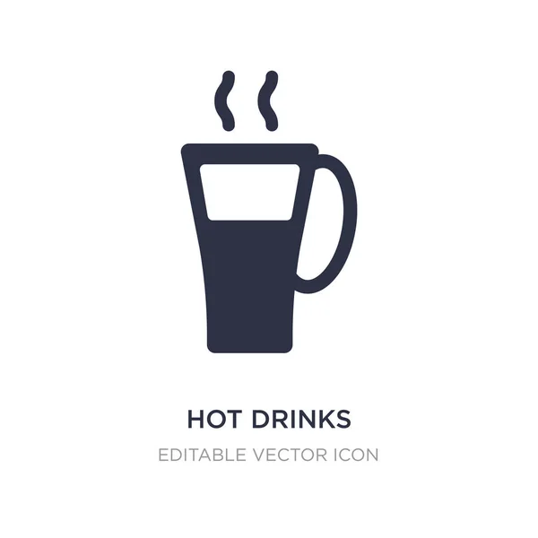 Icône de boissons chaudes sur fond blanc. Illustration d'élément simple — Image vectorielle