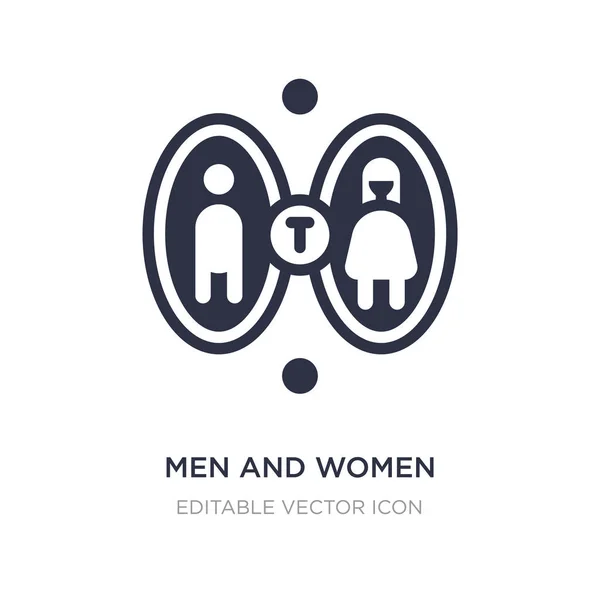 Männer und Frauen WC-Symbol auf weißem Hintergrund. einfaches Element — Stockvektor