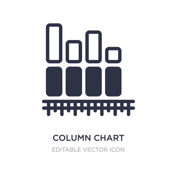 Icono del gráfico de columnas sobre fondo blanco. Elemento simple illustrati — Vector de stock