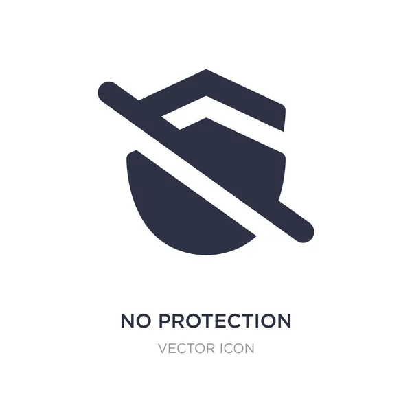 No protection icon on white background. Simple element illustrat — Stock Vector