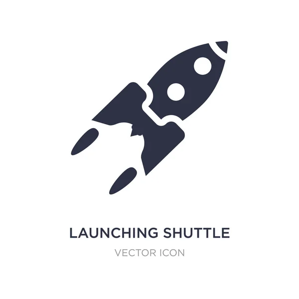 Launching shuttle icon on white background. Simple element illus — Stock Vector