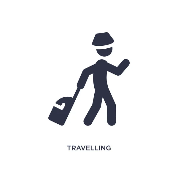 Het reizende pictogram op witte achtergrond. Eenvoudige element illustratie — Stockvector