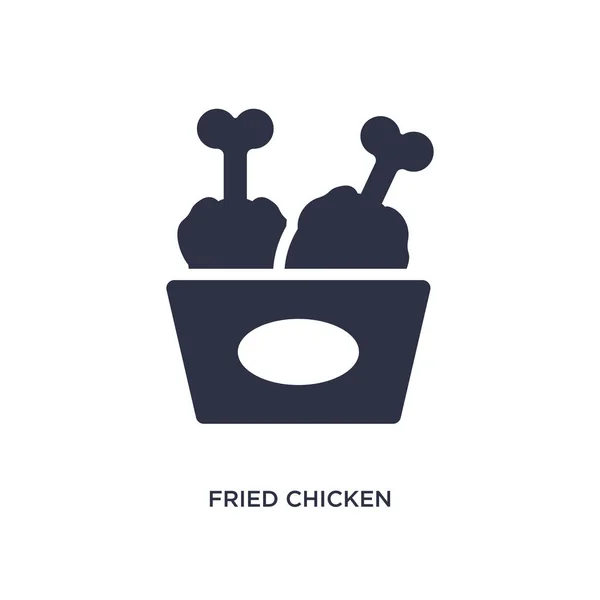 Icono de pollo frito sobre fondo blanco. Elemento simple illustrat — Vector de stock