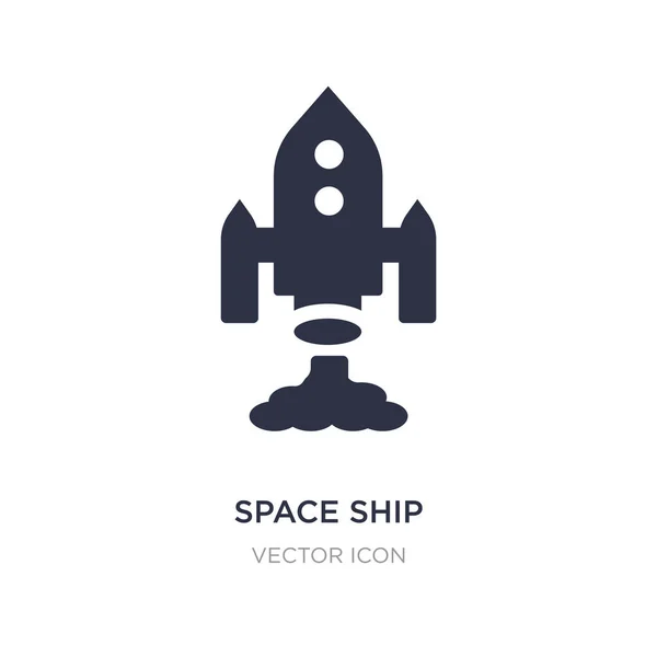 Ícone da nave espacial no fundo branco. Ilustração do elemento simples — Vetor de Stock