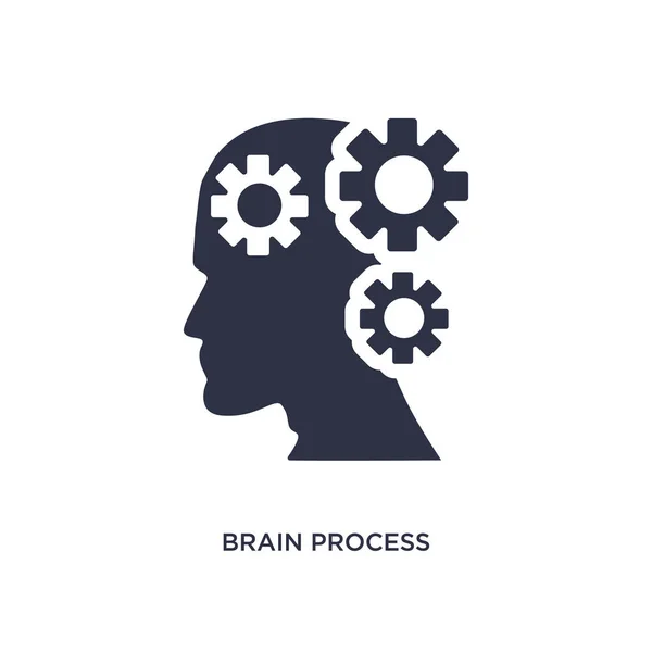 Ícone do processo cerebral no fundo branco. Elemento simples ilustrat — Vetor de Stock