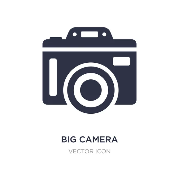 Big camera icon on white background. Simple element illustration — Stock Vector