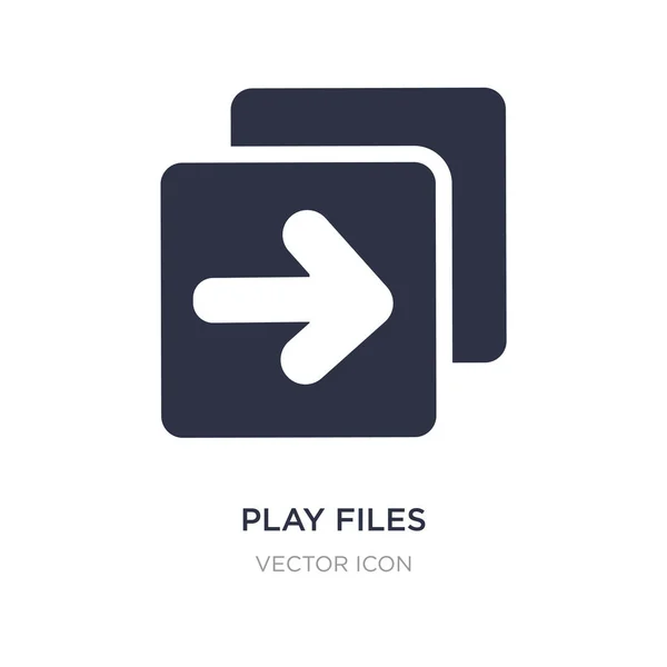 Play files icon on white background. Simple element illustration — Stock Vector