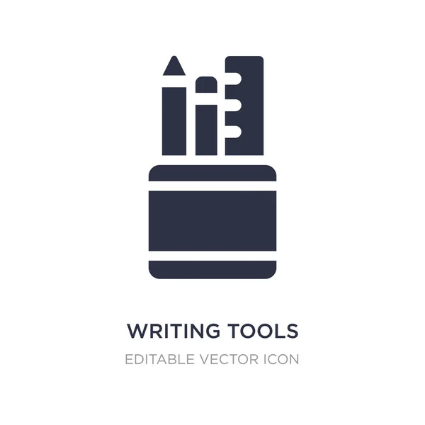 Symbole für Schreibwerkzeuge auf weißem Hintergrund. einfaches Element veranschaulichen — Stockvektor