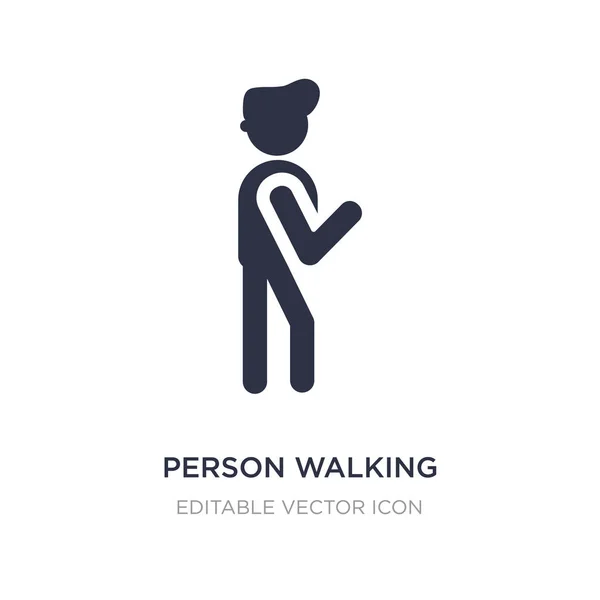 Человек ходьба значок на белом фоне. Простая элементная иллюстра — стоковый вектор
