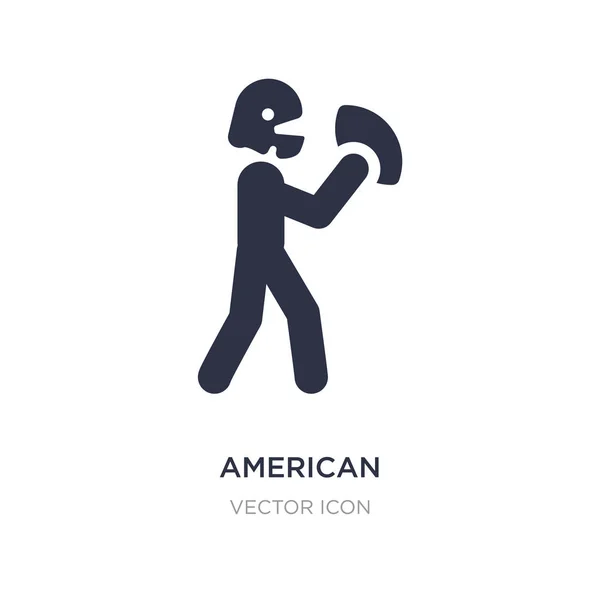 Icono de jugador de fútbol americano sobre fondo blanco. Elementos simples — Vector de stock