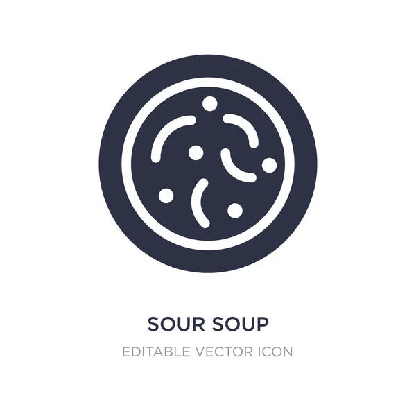 Saure Suppe Symbol auf weißem Hintergrund. einfache Elementillustration — Stockvektor