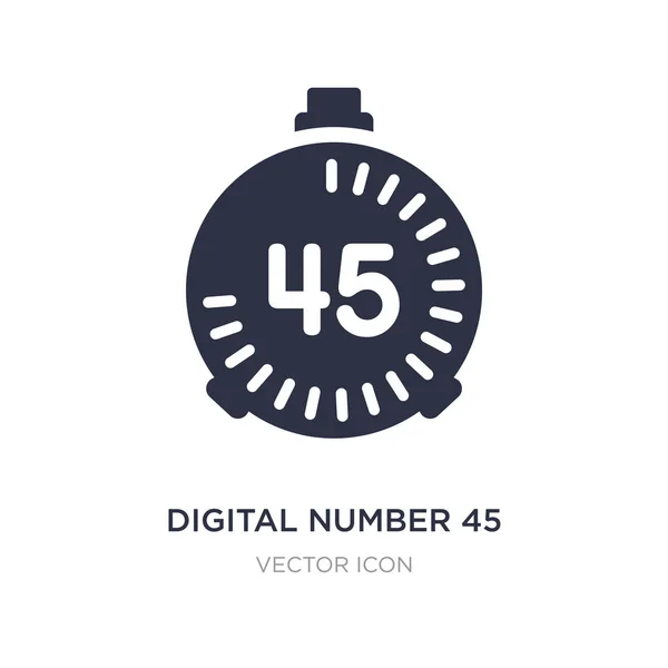 Número digital 45 icono sobre fondo blanco. Sencillo elemento illus — Vector de stock