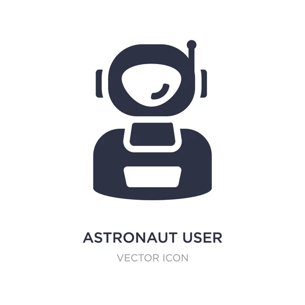 Astronaut user icon on white background. Simple element illustra — Stock Vector