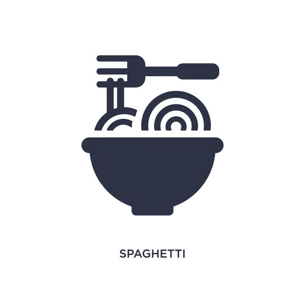 Spagetti bolognese ikonra a fehér háttér előtt. Egyszerű elem beteg — Stock Vector