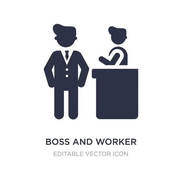 Chef und Arbeiter-Symbol auf weißem Hintergrund. einfaches Element illustr — Stockvektor