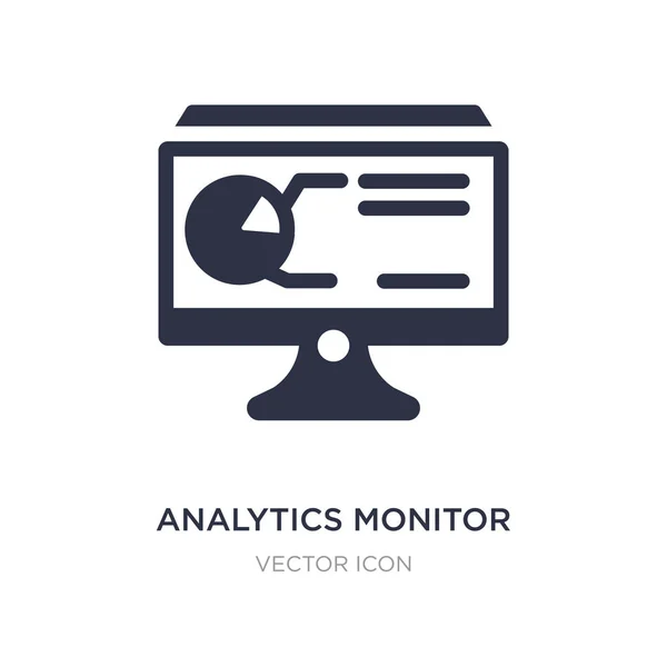 Ícone monitor analytics no fundo branco. Elemento simples illus — Vetor de Stock