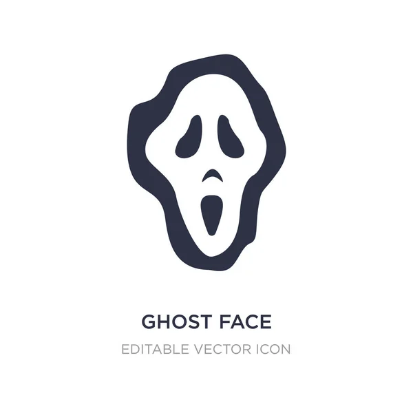 Ghost face icon on white background. Simple element illustration — Stock Vector