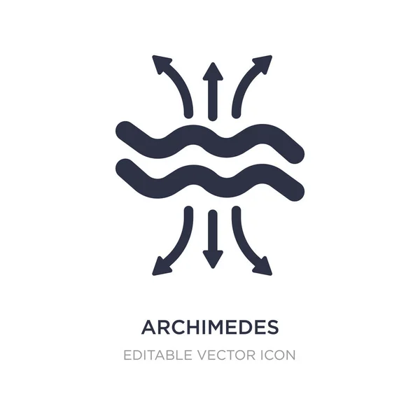 Het principe pictogram van Archimedes op witte achtergrond. Eenvoudig element Il — Stockvector