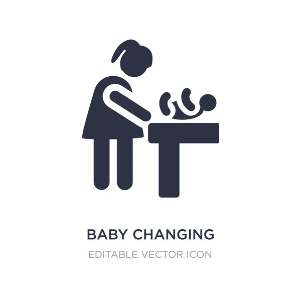 baby changing icon on white background. Simple element illustrat