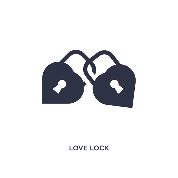 Amor icono de bloqueo sobre fondo blanco. Elemento simple ilustración — Archivo Imágenes Vectoriales