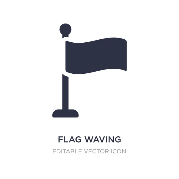 Bandera ondeando icono sobre fondo blanco. Elemento simple ilustración — Vector de stock