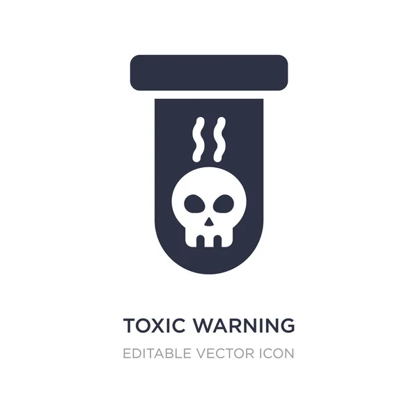 Icono de advertencia tóxica sobre fondo blanco. Elemento simple illustrat — Archivo Imágenes Vectoriales