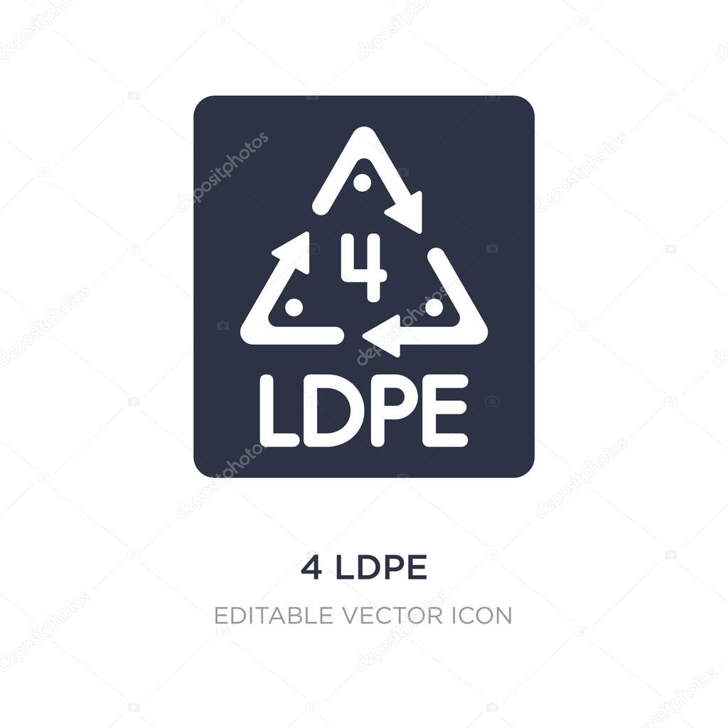 4 ldpe icon on white background. Simple element illustration fro