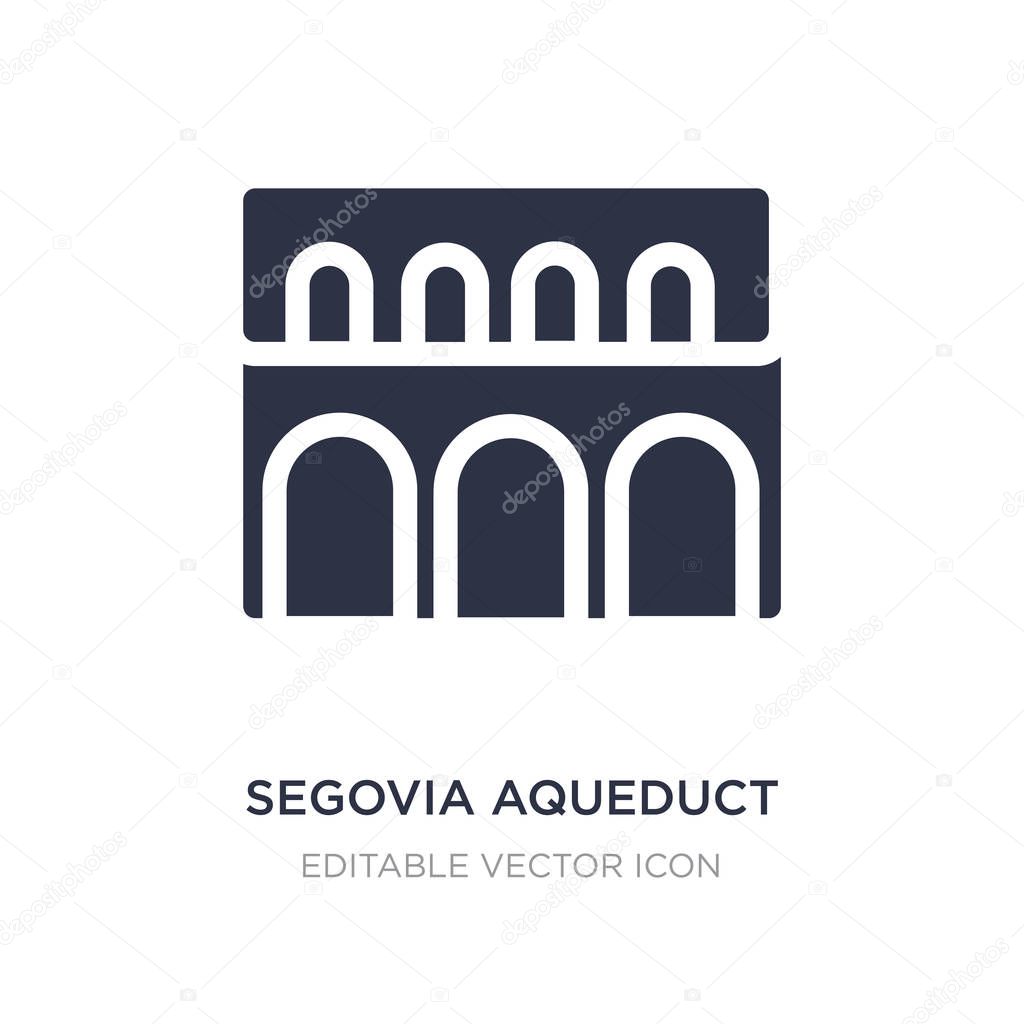 Segovia aqueduct icon on white background. Simple element illustration from Monuments concept. segovia aqueduct icon symbol design.