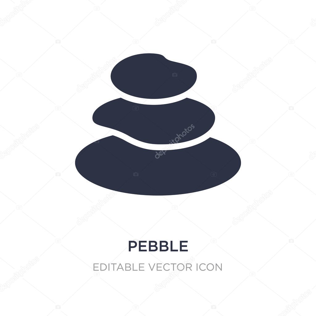 pebble icon on white background. Simple element illustration fro
