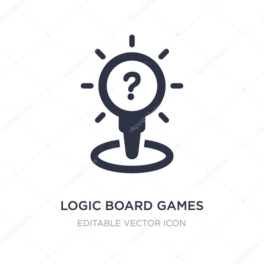 logic board games icon on white background. Simple element illus