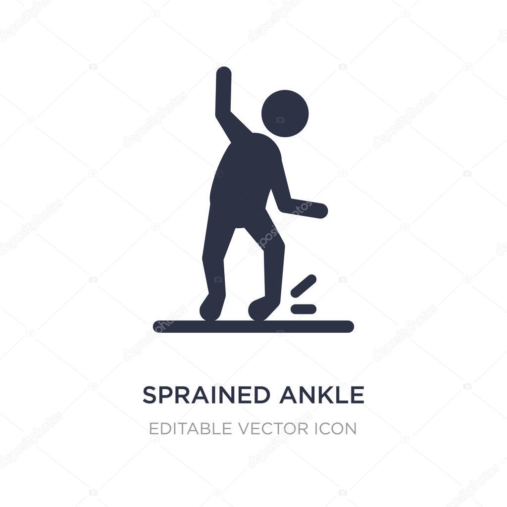 Sprained ankle icon on white background. Simple element illustration from Sports concept. sprained ankle icon symbol design.
