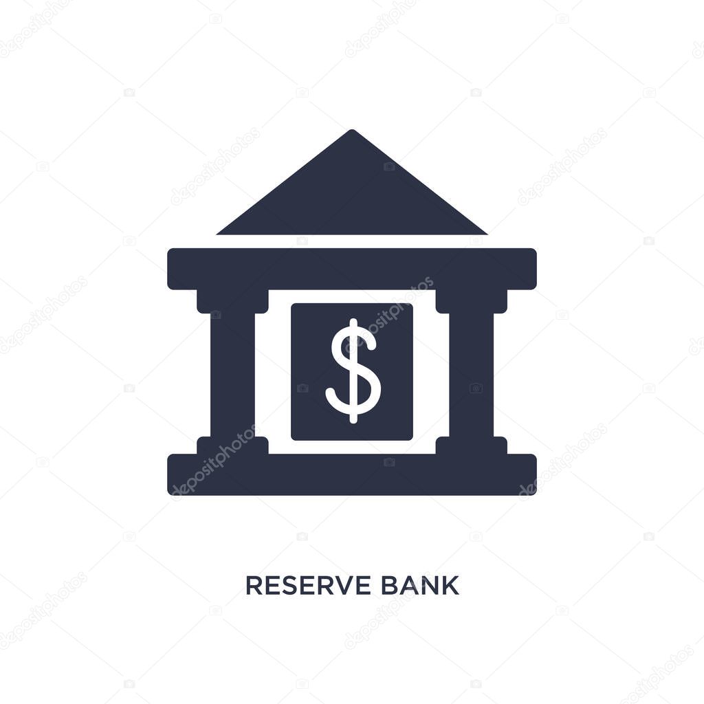 reserve bank icon on white background. Simple element illustrati