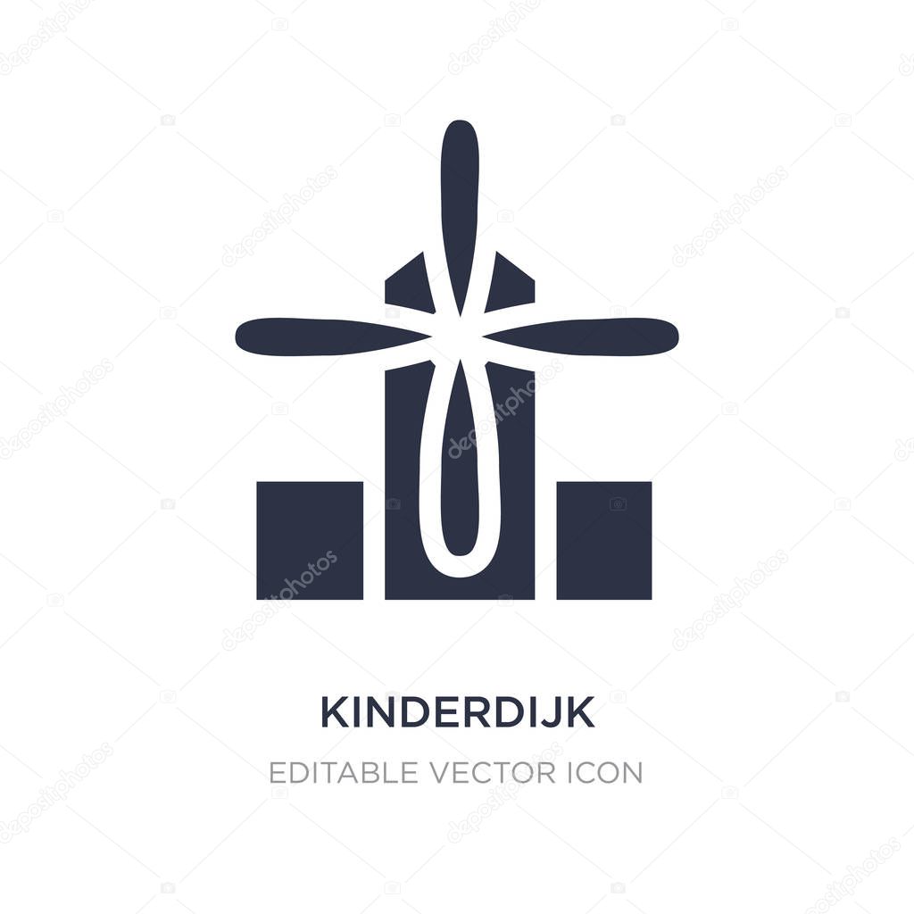 kinderdijk windmills icon on white background. Simple element il
