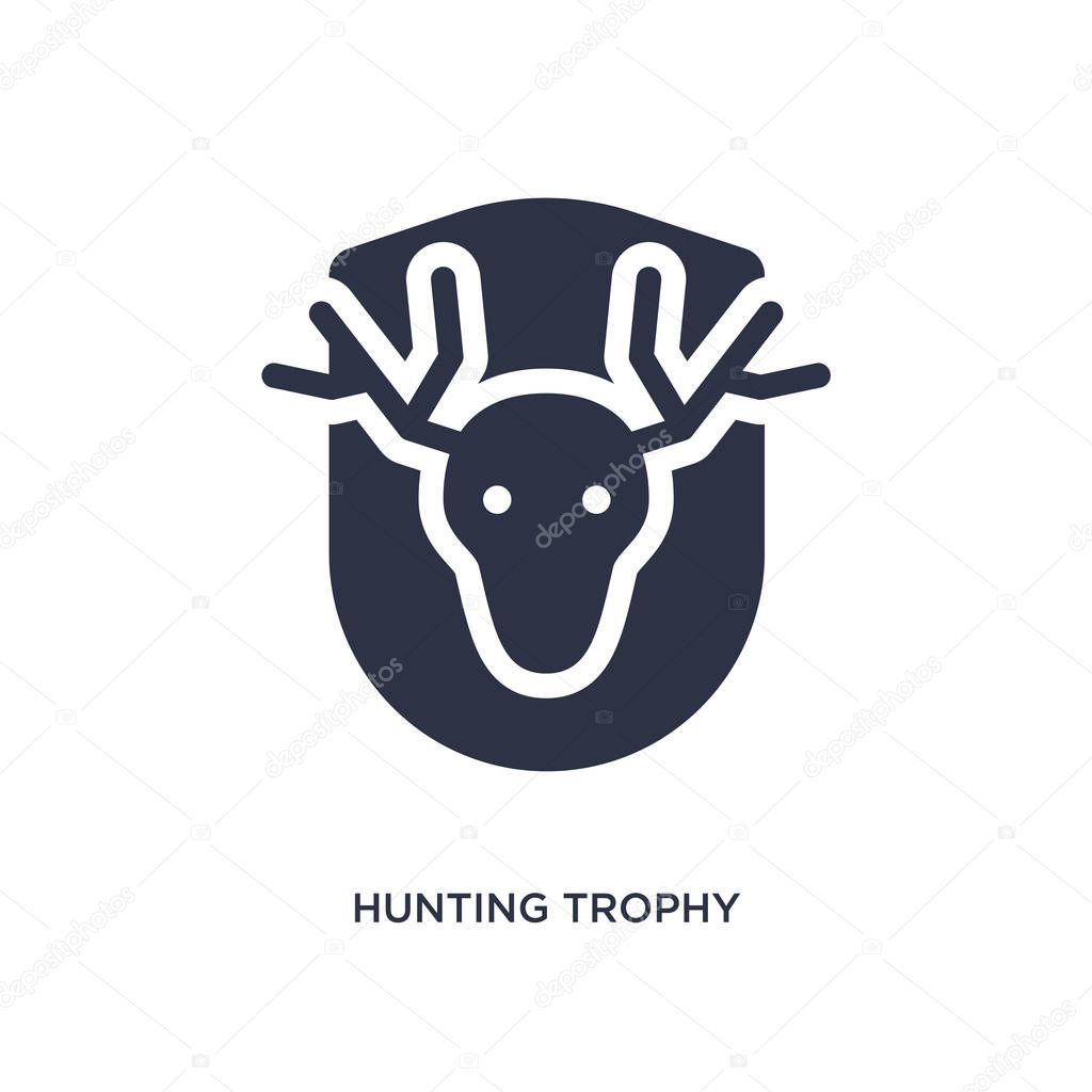 Hunting trophy icon. Simple element illustration from camping concept. hunting trophy editable symbol design on white background. Can be use for web and mobile.